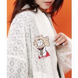 招きタイネコ×はんなりクマ 刺繍レースブルゾン | ScoLar | 詳細画像5