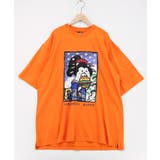 オレンジ | はんなりクマバーガー柄Tシャツ | ScoLar