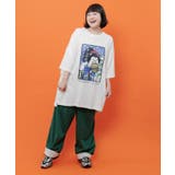 はんなりクマバーガー柄Tシャツ | ScoLar | 詳細画像1