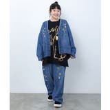 シールぺたぺた風プリント デニムパンツ | ScoLar | 詳細画像8