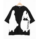 ブラック | エンドレスポポラ柄Tシャツ | ScoLar