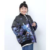 宇宙のテーマパーク柄 2WAY中綿ジャケット | ScoLar | 詳細画像5 