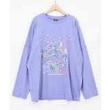 パープル | Parityキャラ 惑星ラメプリントTシャツ | ScoLar