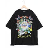 ブラック | orion×ScoLar ワンダーランド柄Tシャツ | ScoLar
