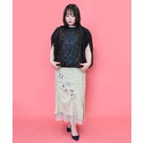 蝶花柄シアー重ねプルオーバー | ScoLar | 詳細画像2