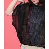 蝶花柄シアー重ねプルオーバー | ScoLar | 詳細画像5