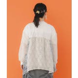 パッチワーク柄シフォン切替カーディガン | ScoLar | 詳細画像4