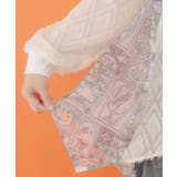 パッチワーク柄シフォン切替カーディガン | ScoLar | 詳細画像5