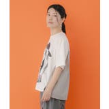 女性とコスメプリント 異素材切替プルオーバー | ScoLar | 詳細画像3