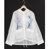 オフホワイト | 花柄シアーブルゾン | ScoLar