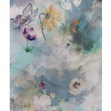 花蝶アート柄 チュール重ねワンピース | ScoLar | 詳細画像5