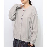 バイカラーメロウ ワッフルカーディガン | ScoLar | 詳細画像4