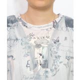 現在と過去イメージプリント チュール重ねワンピース | ScoLar | 詳細画像10 