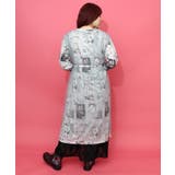 現在と過去イメージプリント チュール重ねワンピース | ScoLar | 詳細画像4 