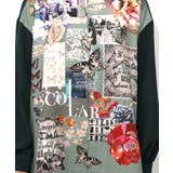 蝶花コラージュ柄 前開きチュニック | ScoLar | 詳細画像3 