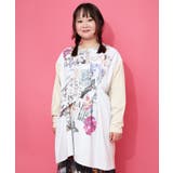 アイボリー | 花蝶コラージュ柄ワンピース | ScoLar