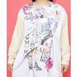 花蝶コラージュ柄ワンピース | ScoLar | 詳細画像5 