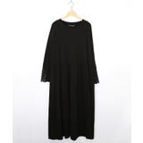 ブラック | バイオリンとピアノレース切替ワンピース | ScoLar