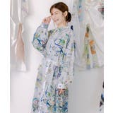 星座と花束柄シャツワンピース | ScoLar | 詳細画像1 