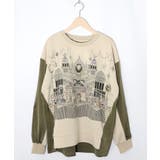 アイボリー | クラシカル動物配色プルオーバー | ScoLar