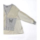 蝶々の異素材切替カーディガン | ScoLar | 詳細画像16 