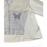 蝶々の異素材切替カーディガン | ScoLar | 詳細画像17 