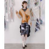 蝶々の異素材切替カーディガン | ScoLar | 詳細画像1 