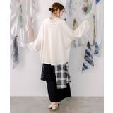 レース×チェック柄 異素材切替パンツ | ScoLar | 詳細画像6 