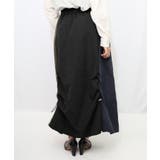 花刺繍バイカラー切替 ドロストスカート | ScoLar | 詳細画像9 