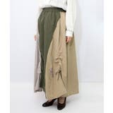 花刺繍バイカラー切替 ドロストスカート | ScoLar | 詳細画像11 