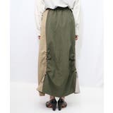 花刺繍バイカラー切替 ドロストスカート | ScoLar | 詳細画像12 