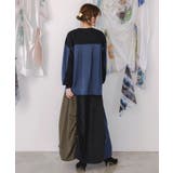 花刺繍バイカラー切替 ドロストスカート | ScoLar | 詳細画像4 