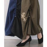 花刺繍バイカラー切替 ドロストスカート | ScoLar | 詳細画像6 