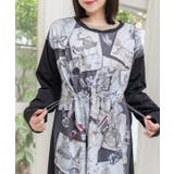 お買い物大好き女子のコラージュ柄ワンピース | ScoLar | 詳細画像10 