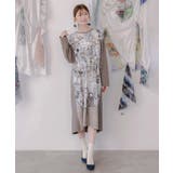 お買い物大好き女子のコラージュ柄ワンピース | ScoLar | 詳細画像1 