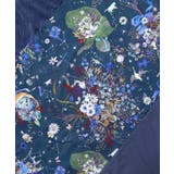 ネコと花の天の川柄 ドロストワンピース | ScoLar | 詳細画像8 