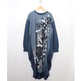 不思議な街柄タック入りワンピース | ScoLar | 詳細画像13 