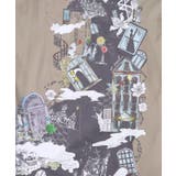 不思議な街柄タック入りワンピース | ScoLar | 詳細画像15 