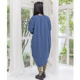 不思議な街柄タック入りワンピース | ScoLar | 詳細画像8 