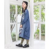 不思議な街柄タック入りワンピース | ScoLar | 詳細画像7 