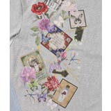 額縁×花×蝶柄 ニットソー×裏毛切替プルオーバー | ScoLar | 詳細画像8 