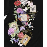 額縁×花×蝶柄 ニットソー×裏毛切替プルオーバー | ScoLar | 詳細画像10 