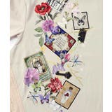 額縁×花×蝶柄 ニットソー×裏毛切替プルオーバー | ScoLar | 詳細画像11 