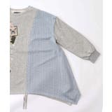 額縁×花×蝶柄 ニットソー×裏毛切替プルオーバー | ScoLar | 詳細画像14 