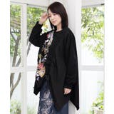 額縁×花×蝶柄 ニットソー×裏毛切替プルオーバー | ScoLar | 詳細画像3 