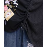 額縁×花×蝶柄 ニットソー×裏毛切替プルオーバー | ScoLar | 詳細画像7 