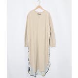 パッチワーク風柄 異素材切替ワンピース | ScoLar | 詳細画像11 