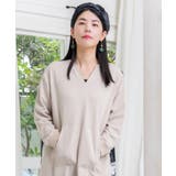 パッチワーク風柄 異素材切替ワンピース | ScoLar | 詳細画像4 