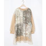 アイボリー | 星×タロットコラージュ柄 ドットチュールプルオーバー | ScoLar