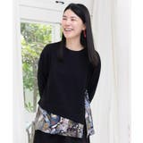 異素材ミックス裏毛アシメプルオーバー | ScoLar | 詳細画像1 